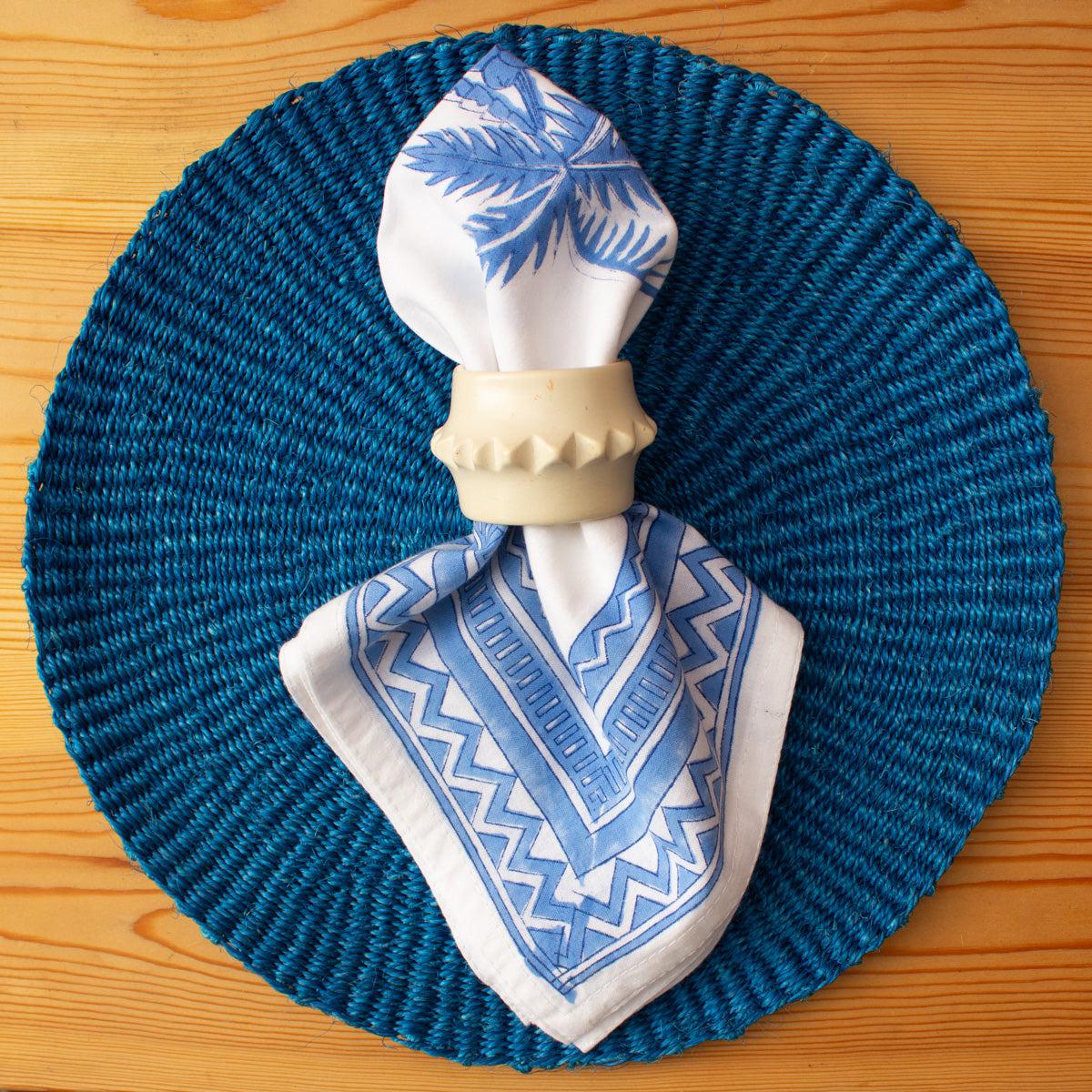 Hand Carved Soapstone Napkin Ring 'Star'