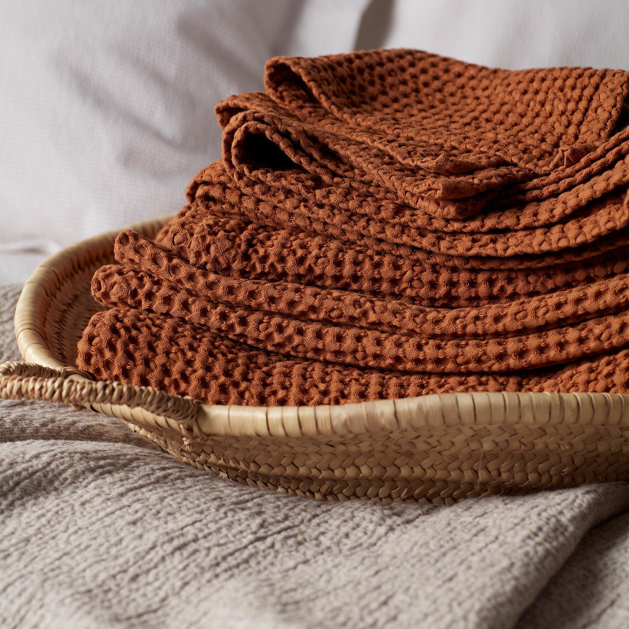Amber 100% Cotton Waffle Towels