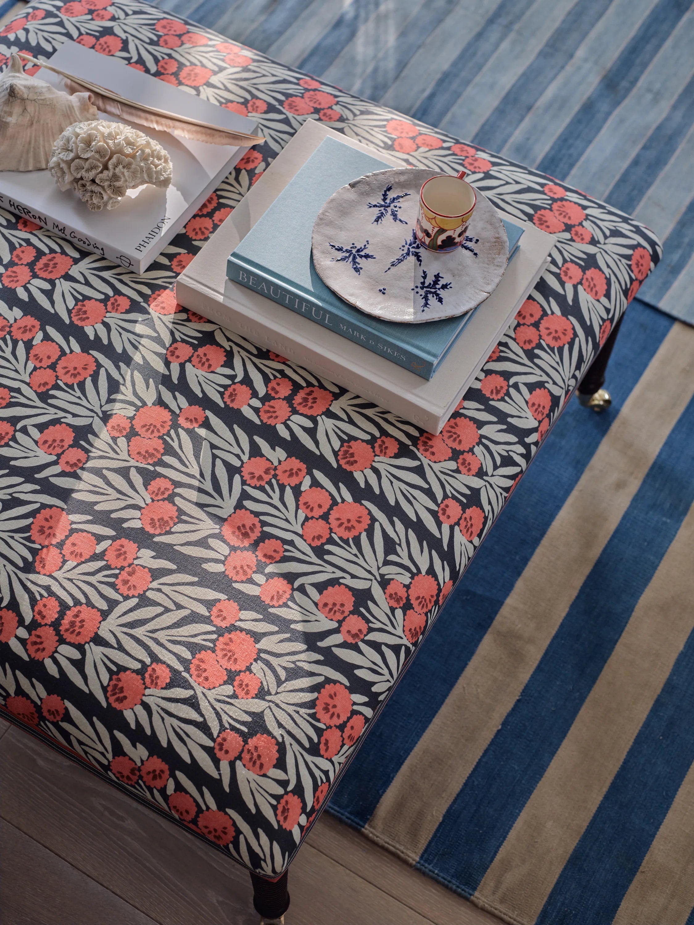 Sea Campion Wallpaper - NAVY