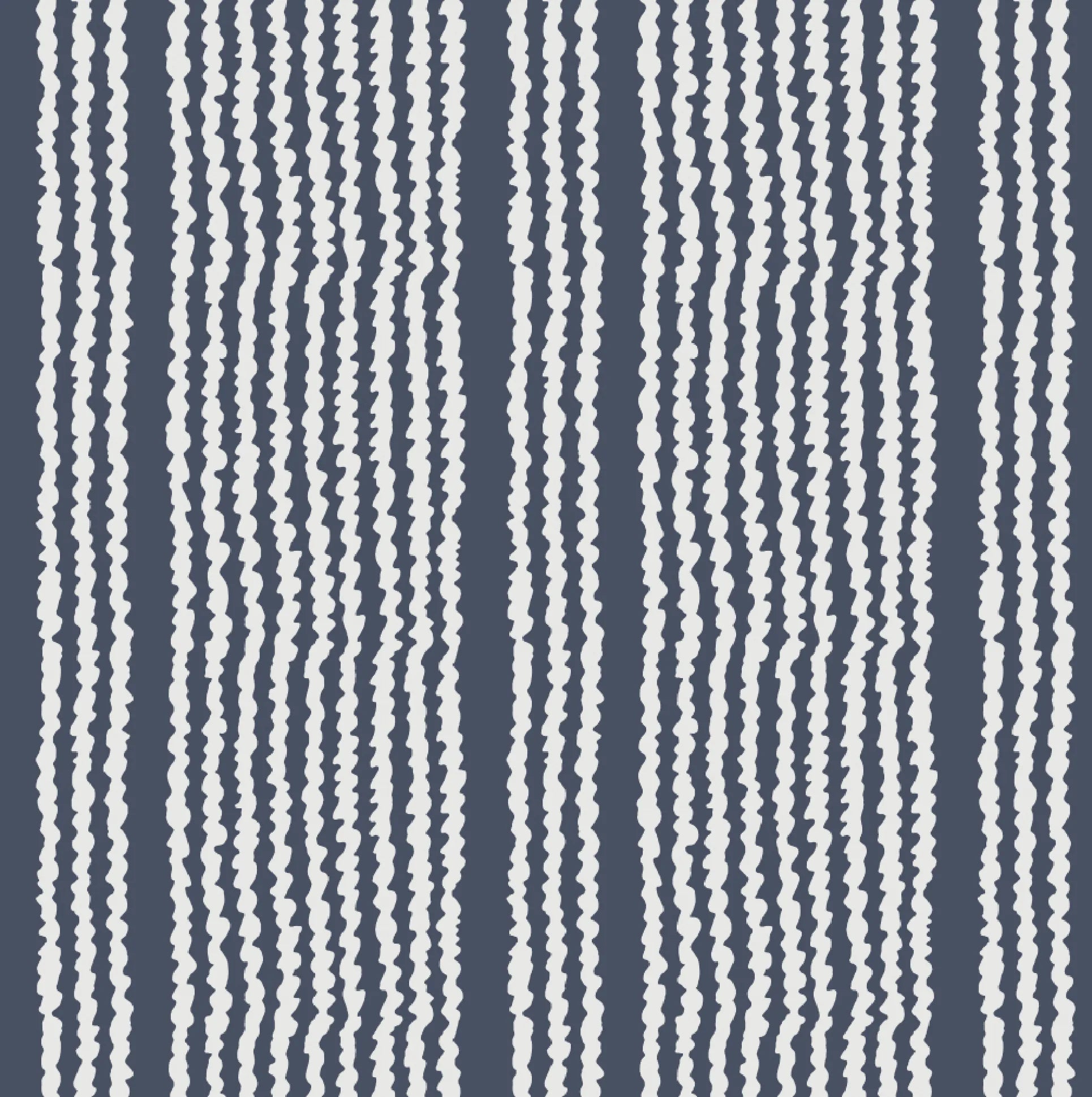 Ripple Stripe Fabric - Navy