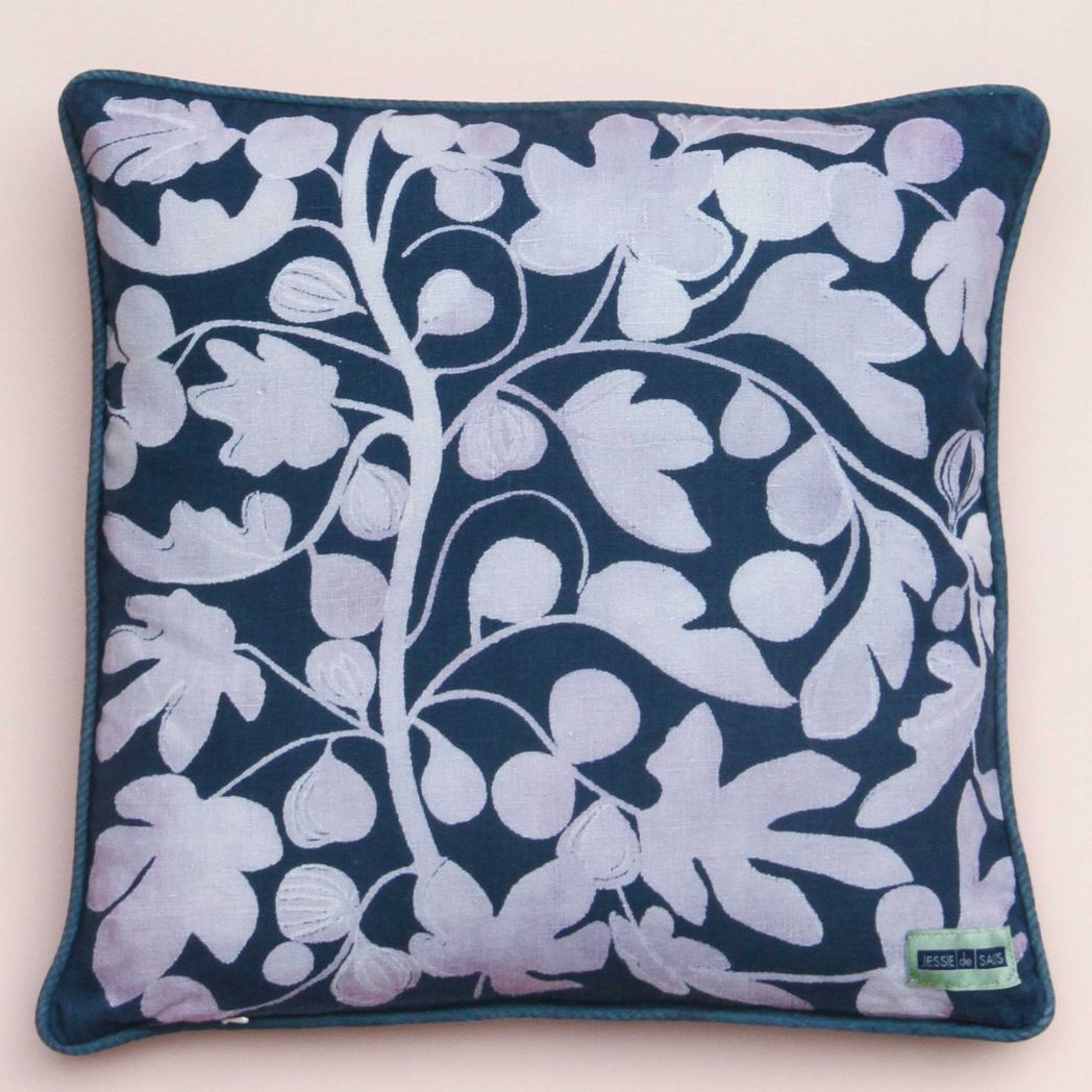 Figs Cushion (indigo)
