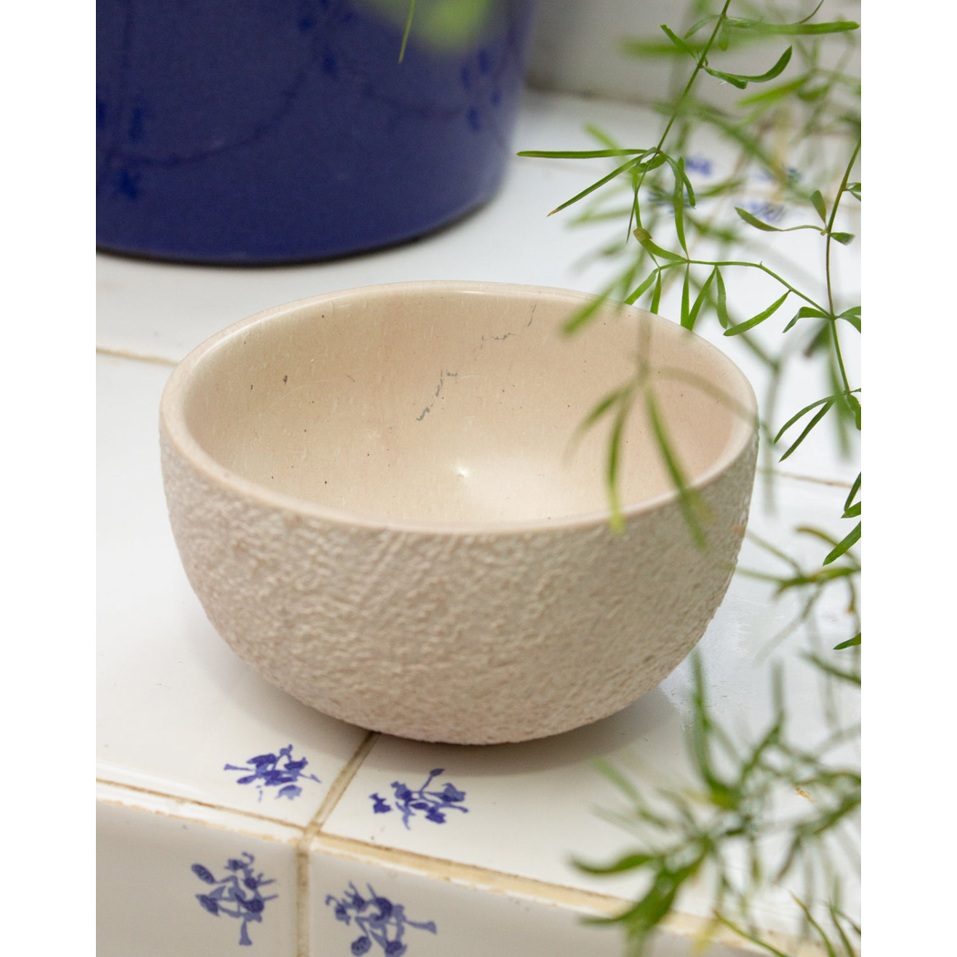 Large Round Soapstone Bowl 'Textured Pink'