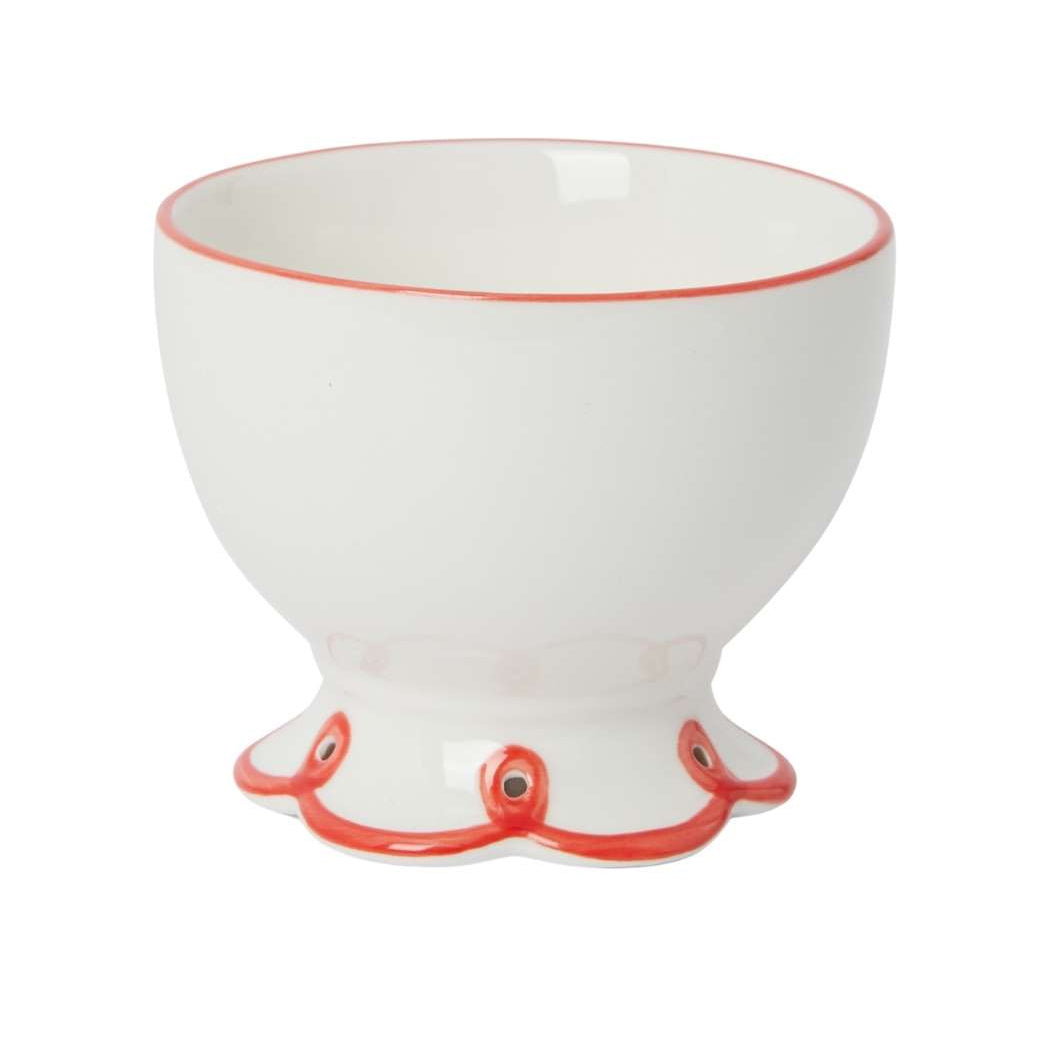 Rosy Red Scalloped  Nibbles Bowl | Set of 4