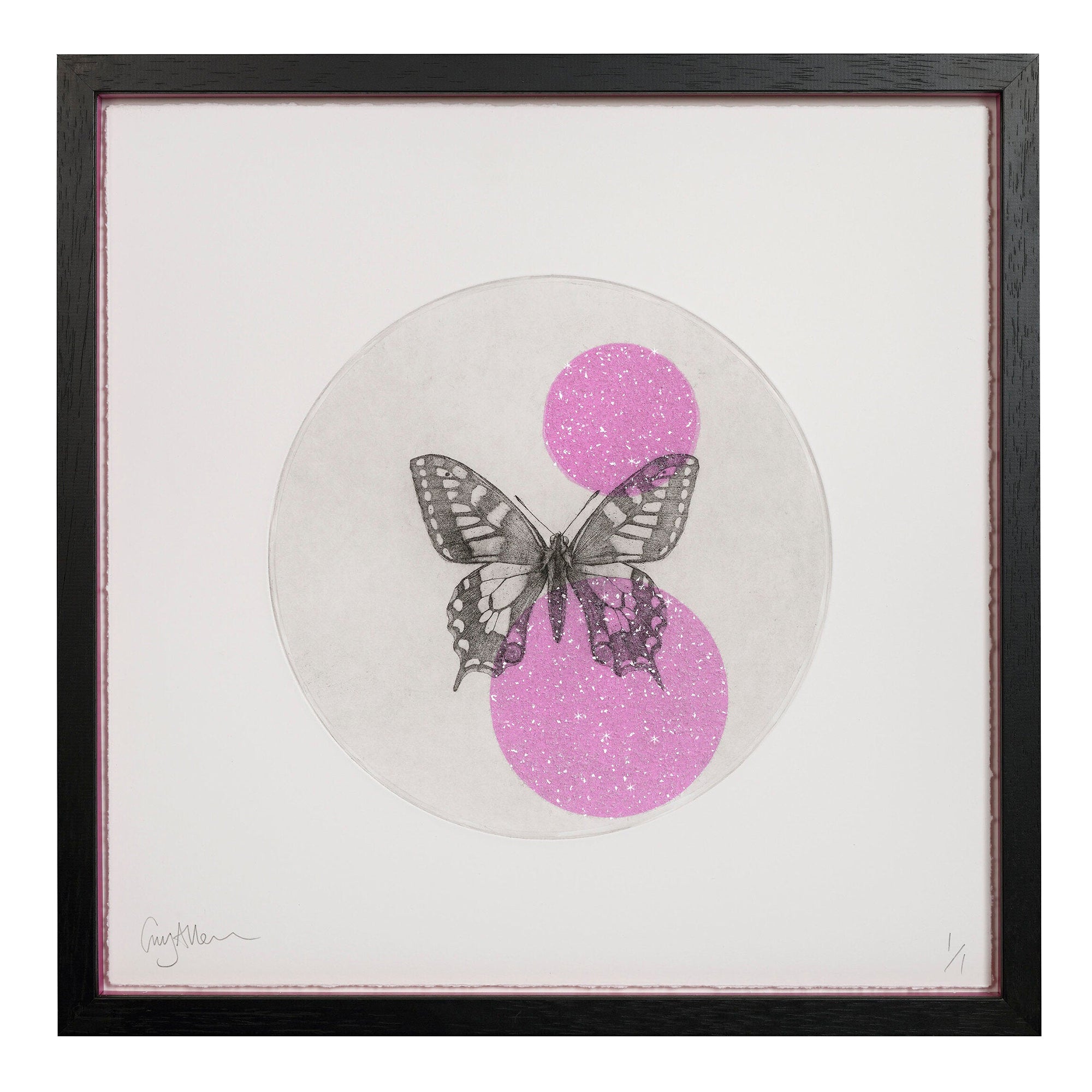 Butterfly with Kelling Designs Magenta 2