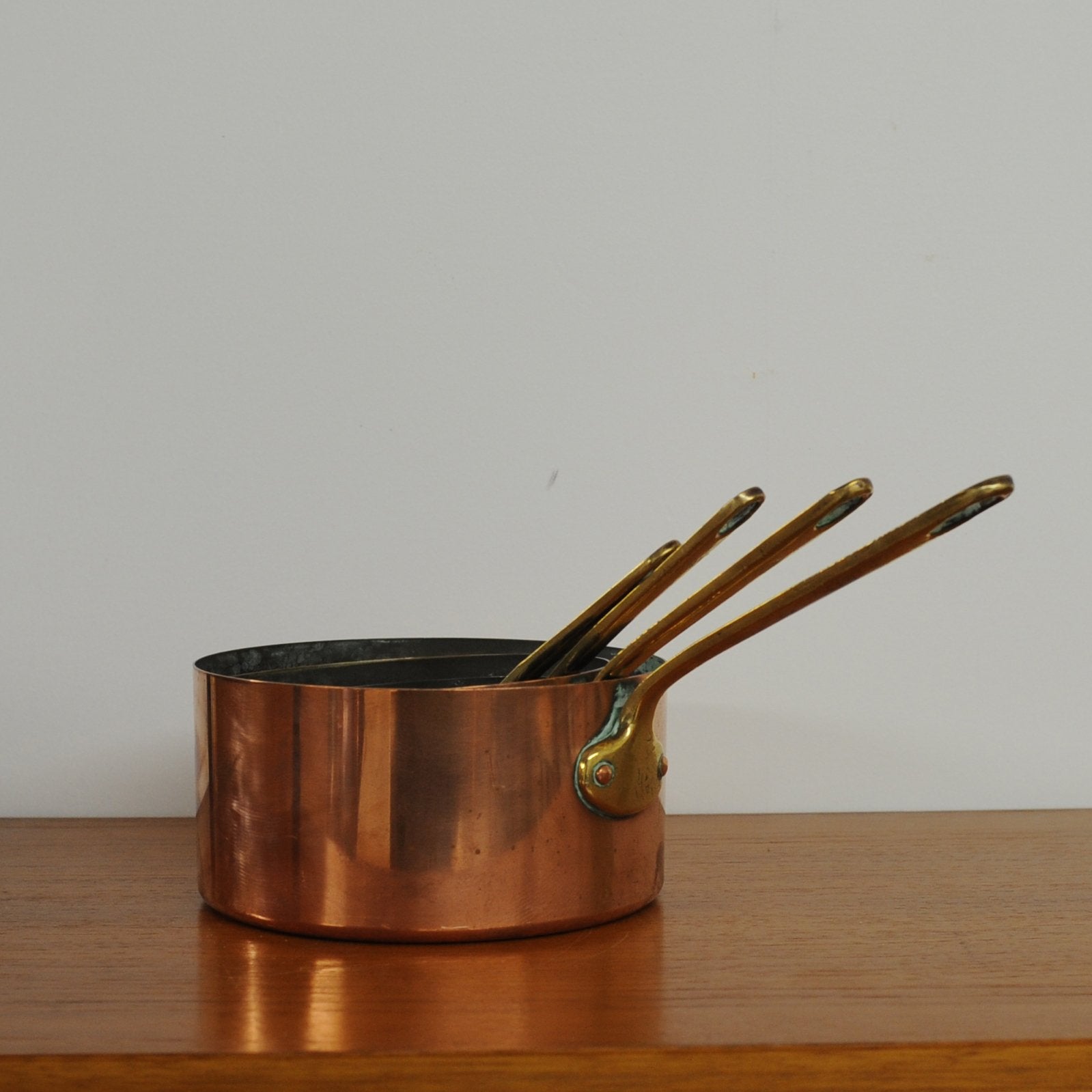 Vintage 1950s French Copper Pans | Set of Four