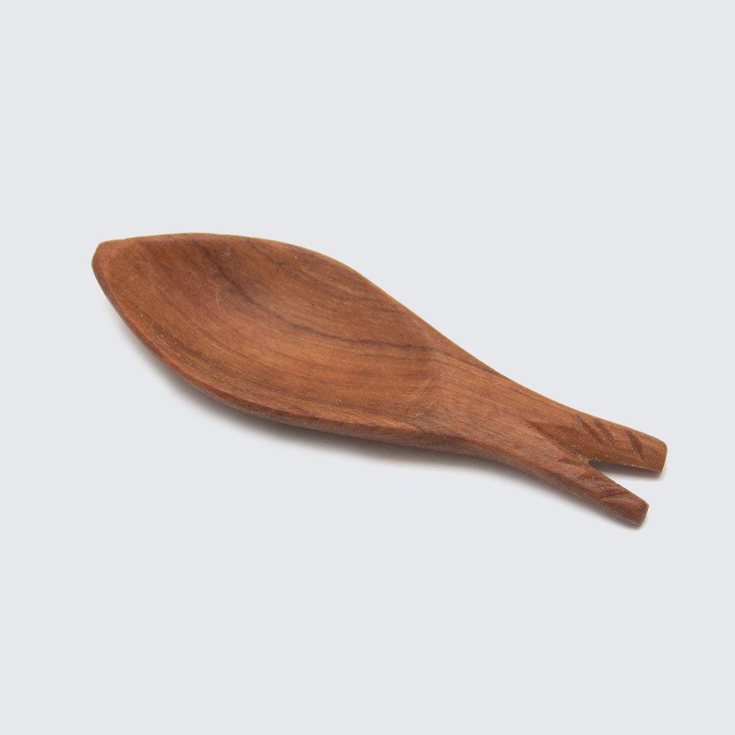 Olive Wood Small Fish-Shaped Spoon