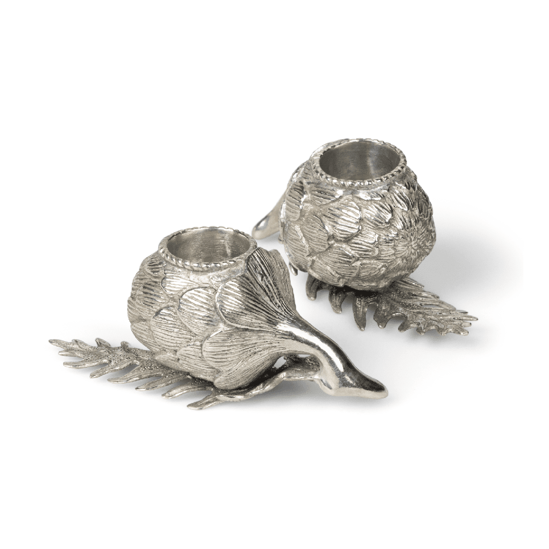 Pewter Artichoke Candleholder | Set of 2
