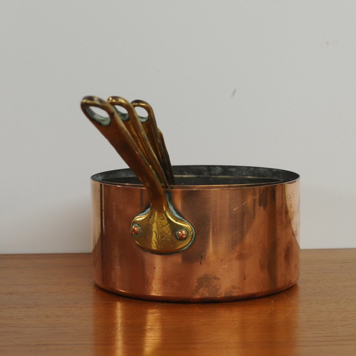 Vintage 1950s French Copper Pans | Set of Four