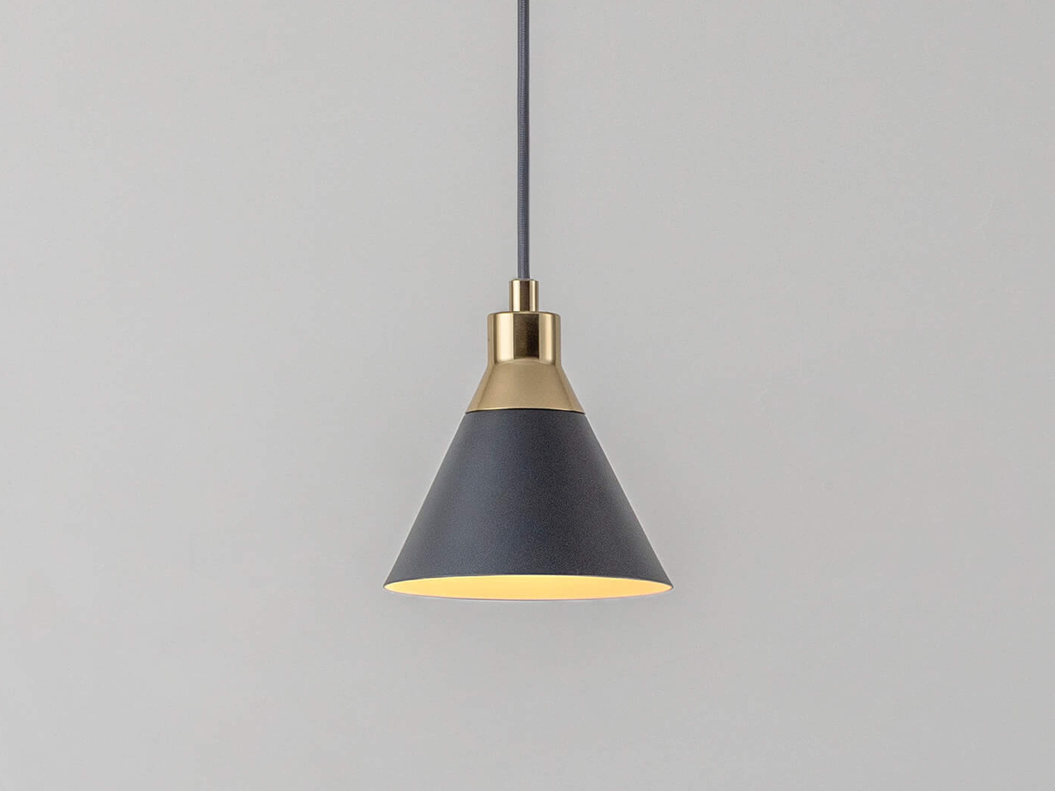 Charcoal grey cone pendent ceiling light