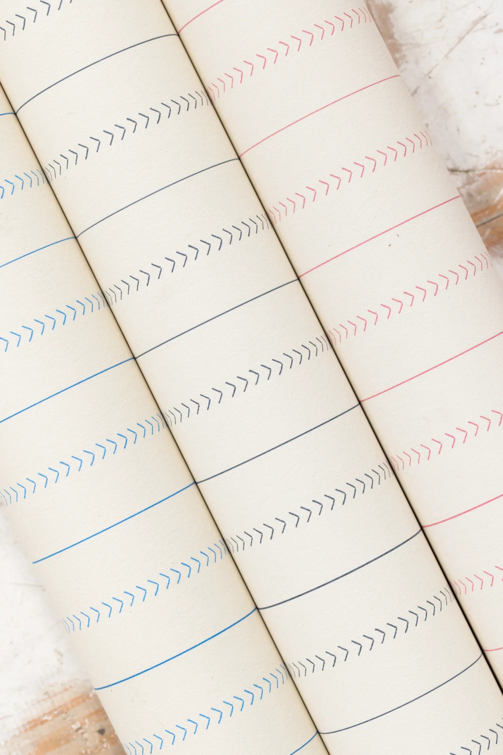 Sail Stitch Stripe Wallpaper -  CHARCOAL