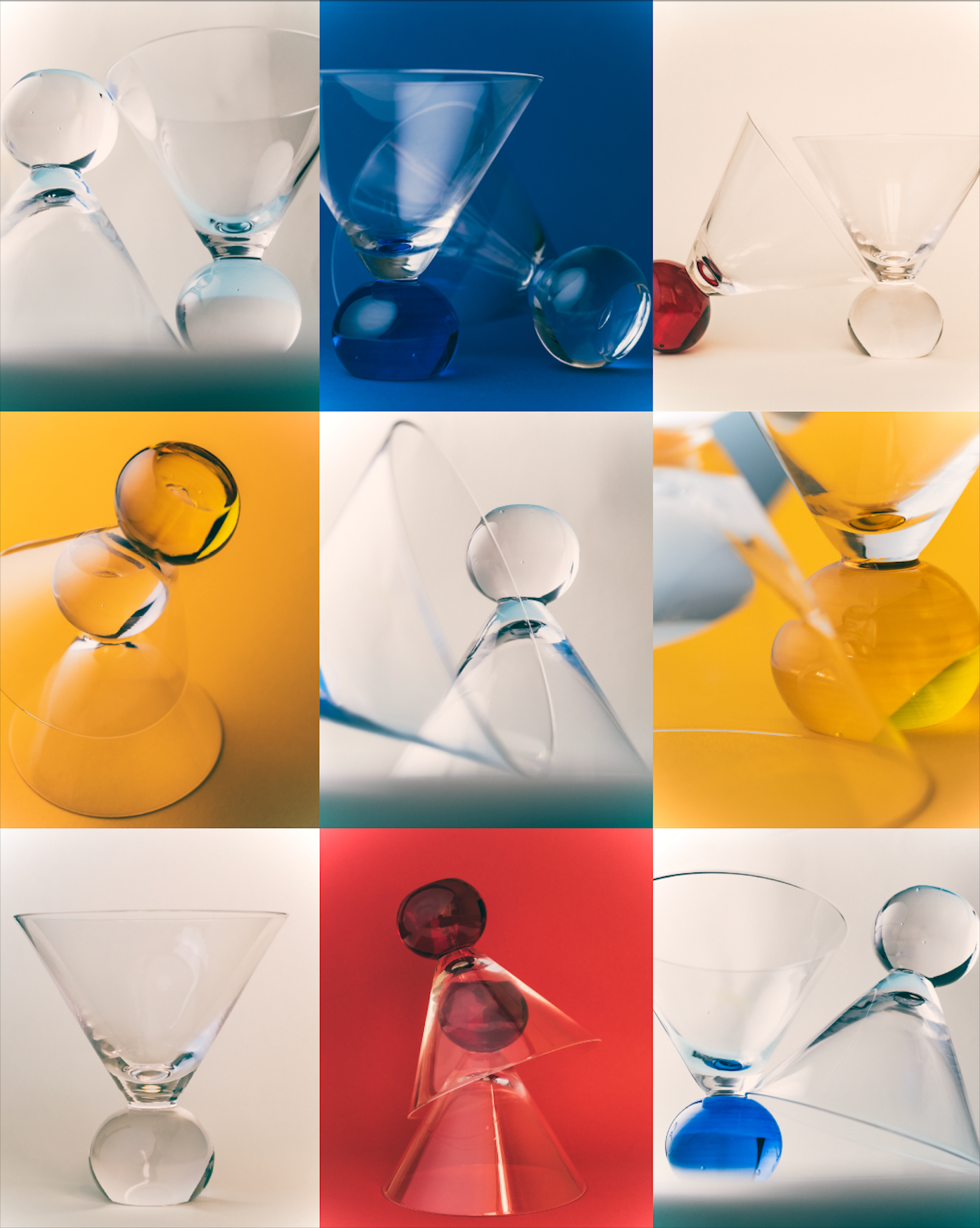 Cocktail Glasses, Clear - Set of 2