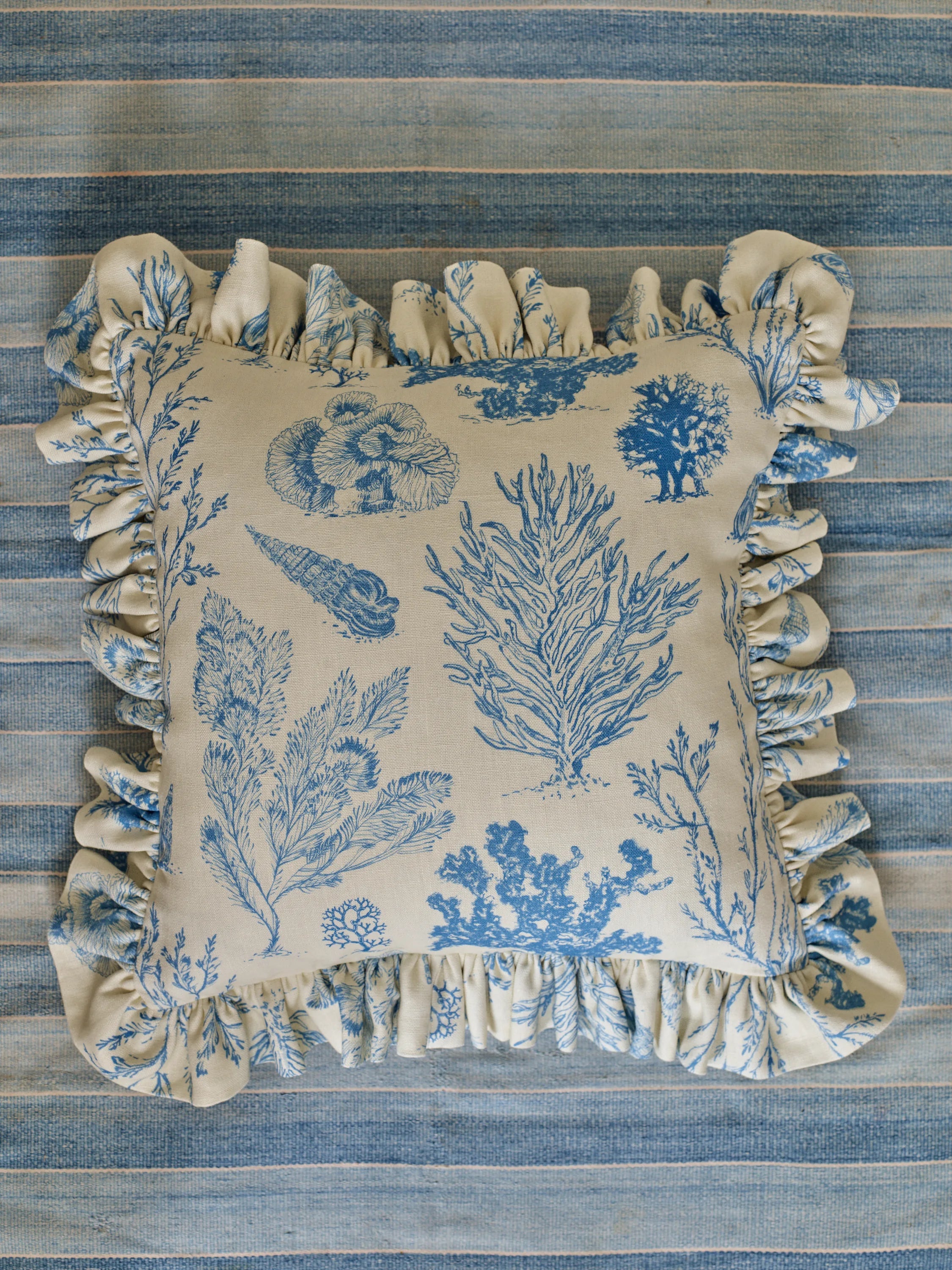 Coral Etchings Fabric - Ocean