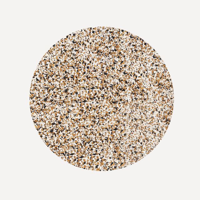 Black Speckled Round Cork Placemat | Single