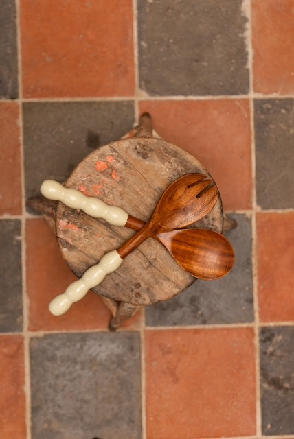 Bobbin Salad Servers | Mushroom