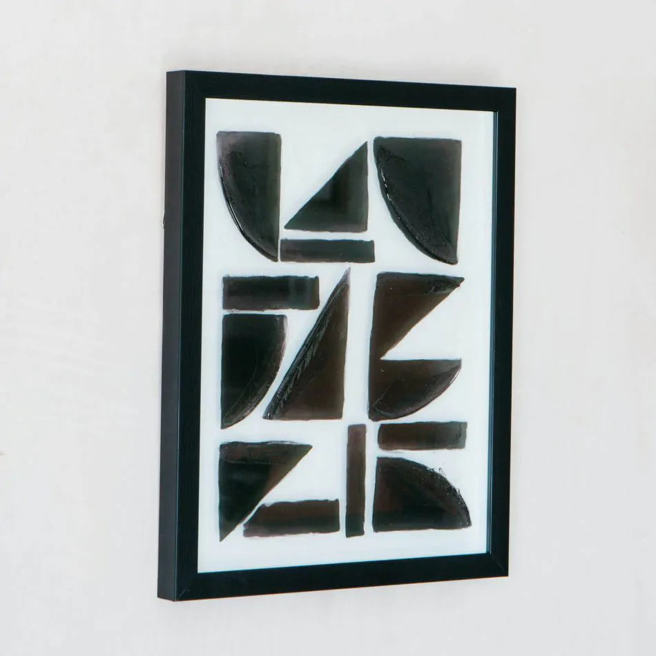 Black Abstract Shapes Print