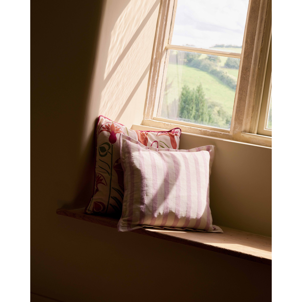Lino Stripe Dusty Pink