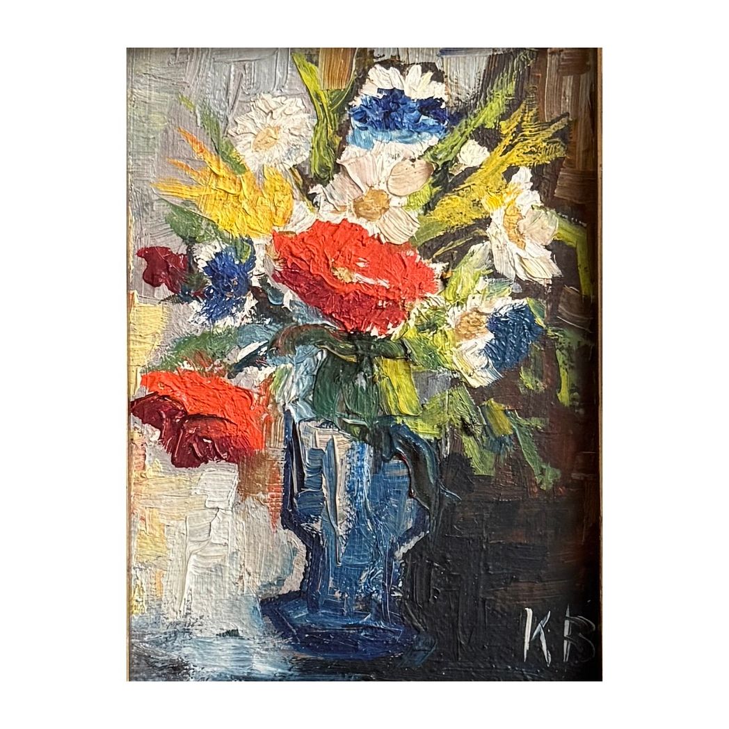 Colourful Flowers Oil Painting