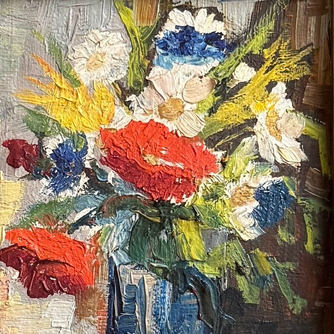 Colourful Flowers Oil Painting