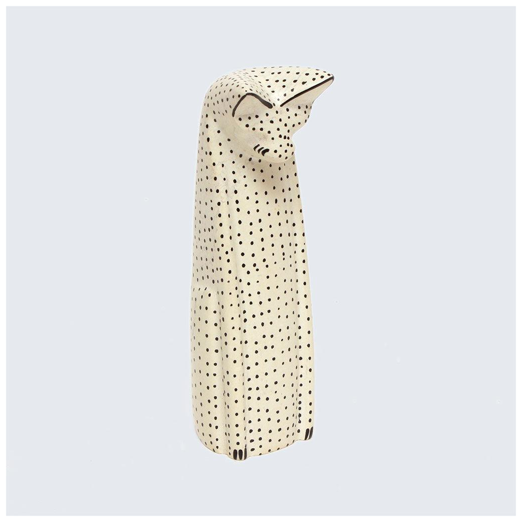 Kenyan Soapstone Hand Carved Cat 'Dotty'