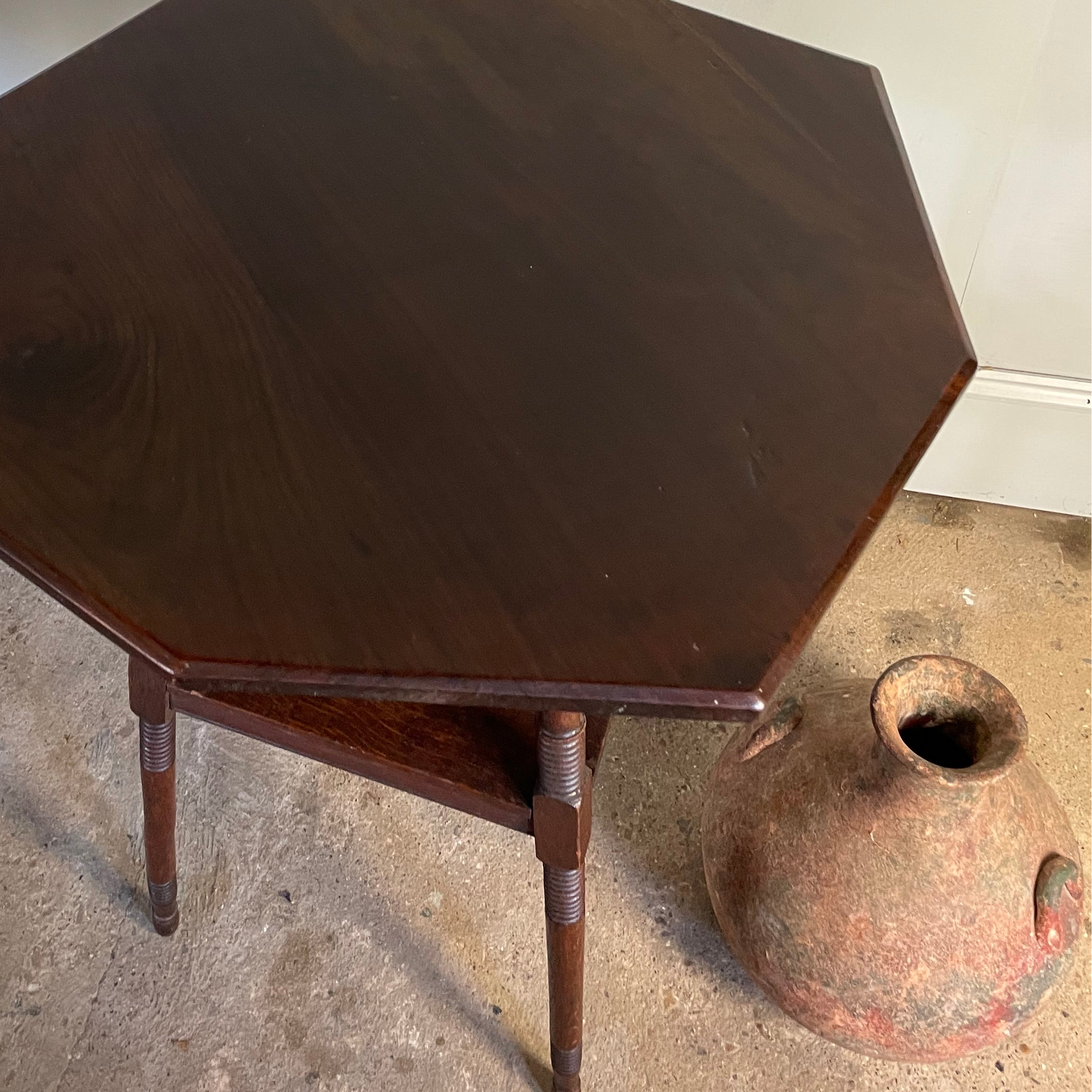 Hexagonal Arts and Crafts Side Table