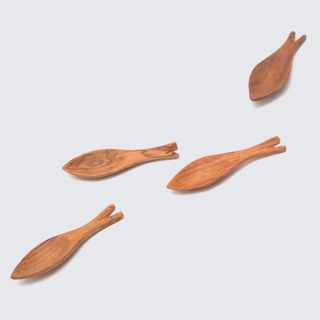 Olive Wood Small Fish-Shaped Spoon