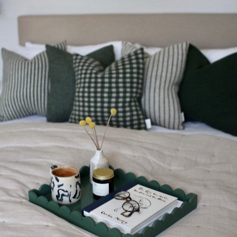 Green Bold Stripe Cushion