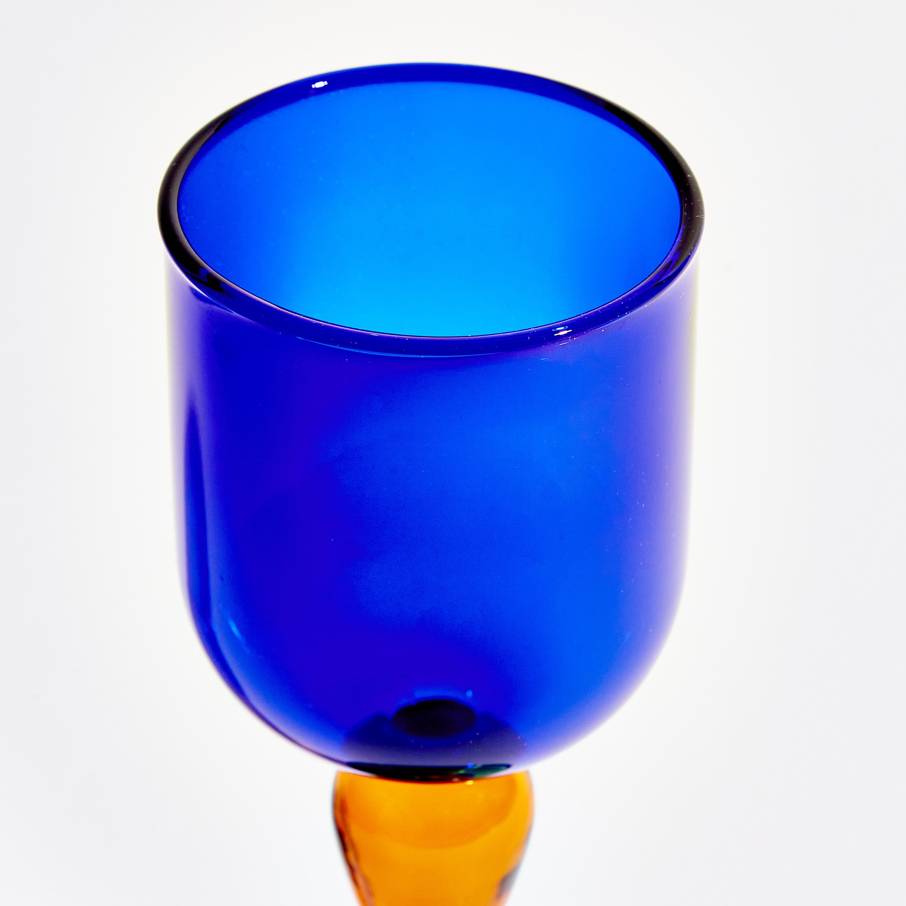 Retro wine goblet - Blue