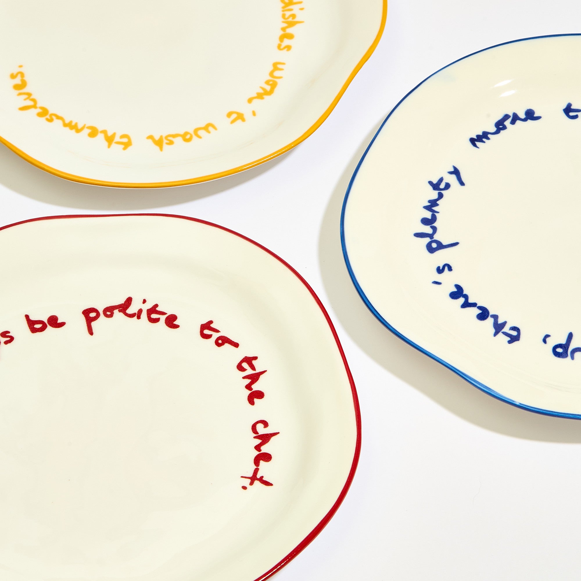Statement Plate - "These dishes won't wash themselves."