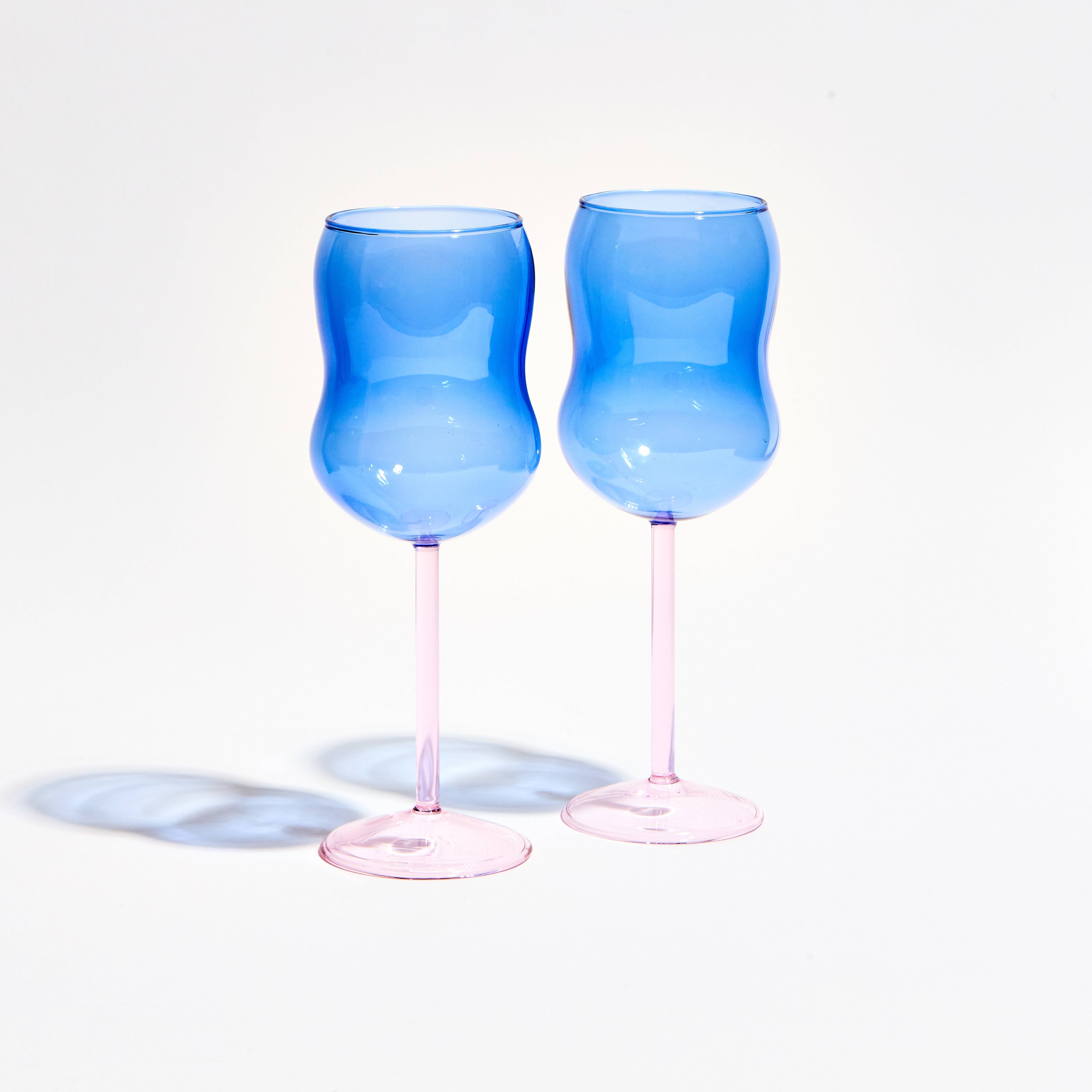 Bubble Wine Glass- Blue