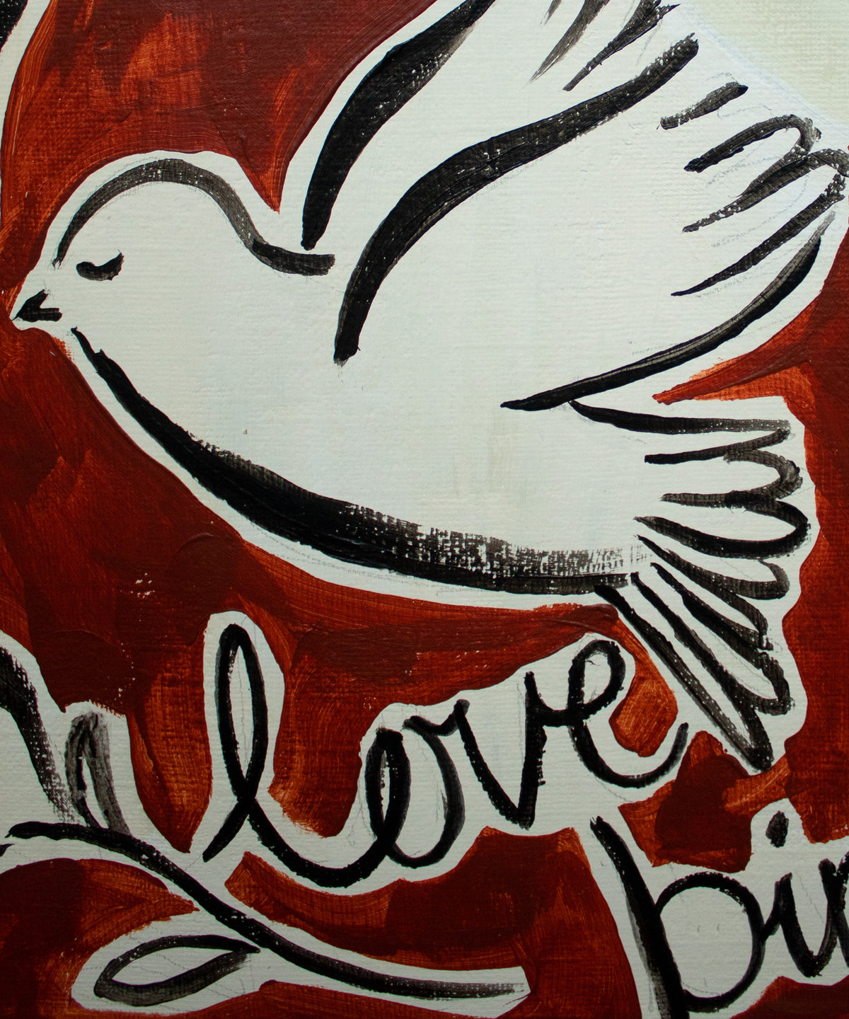 Love Birds- Original Art Painting on Paper