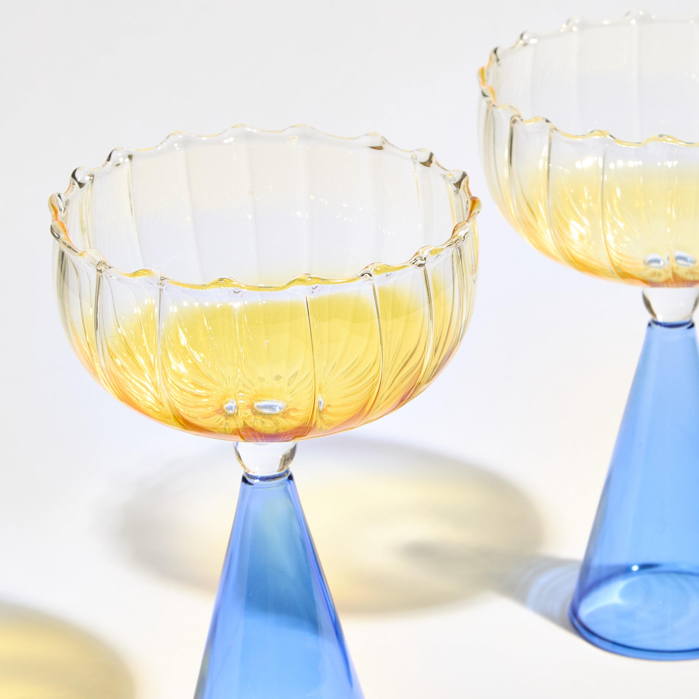 Champagne Glass - Blue & Yellow Gradient