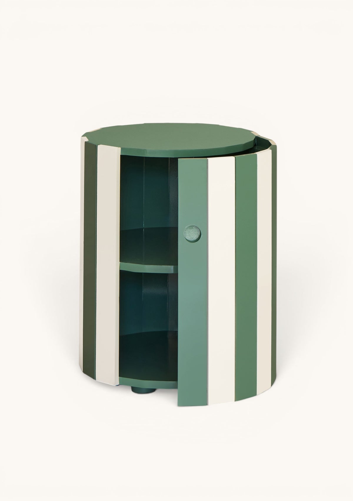 Low Barrel Table, Sage