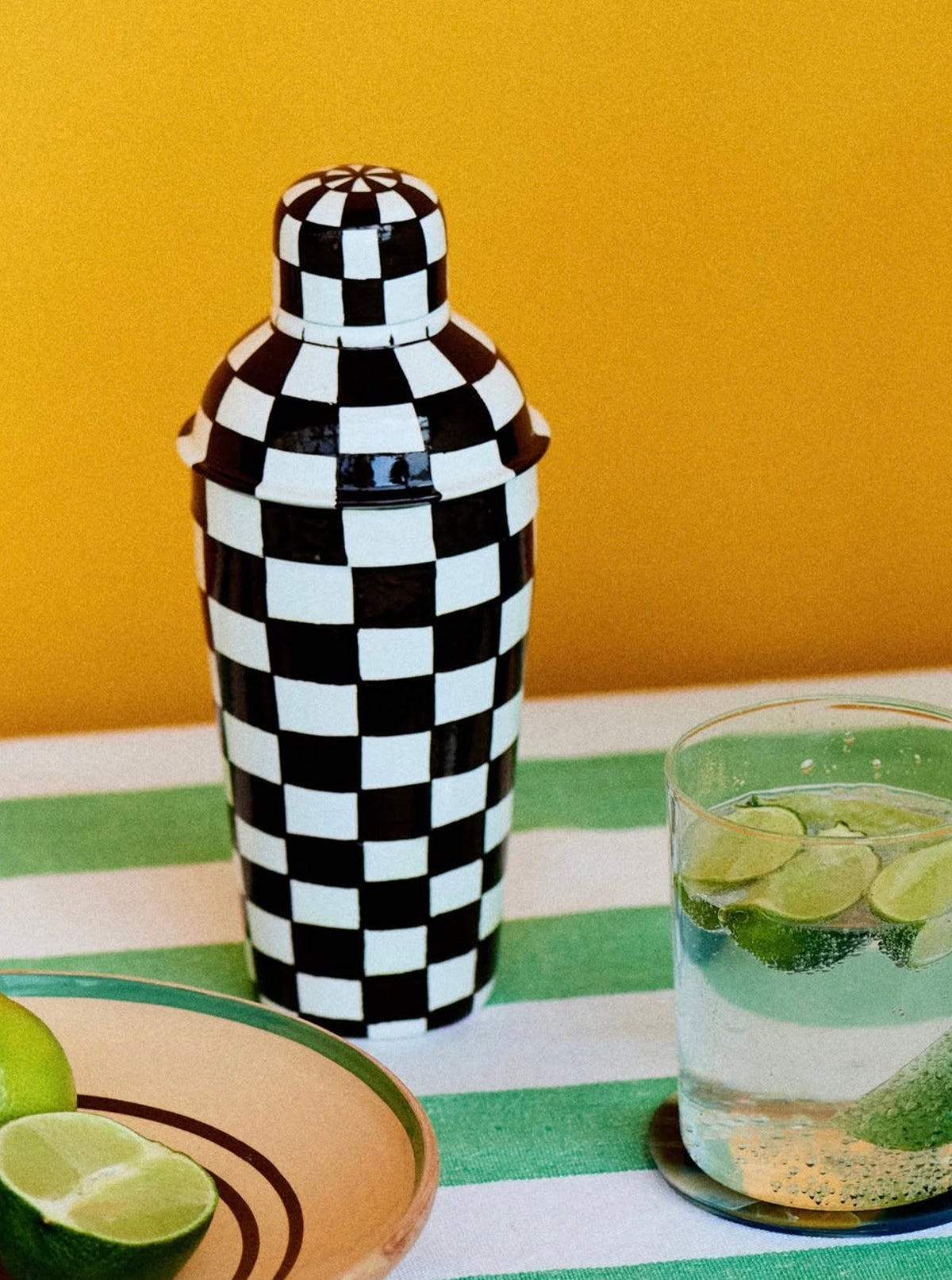 Cocktail Shaker, Chocolate Chequered