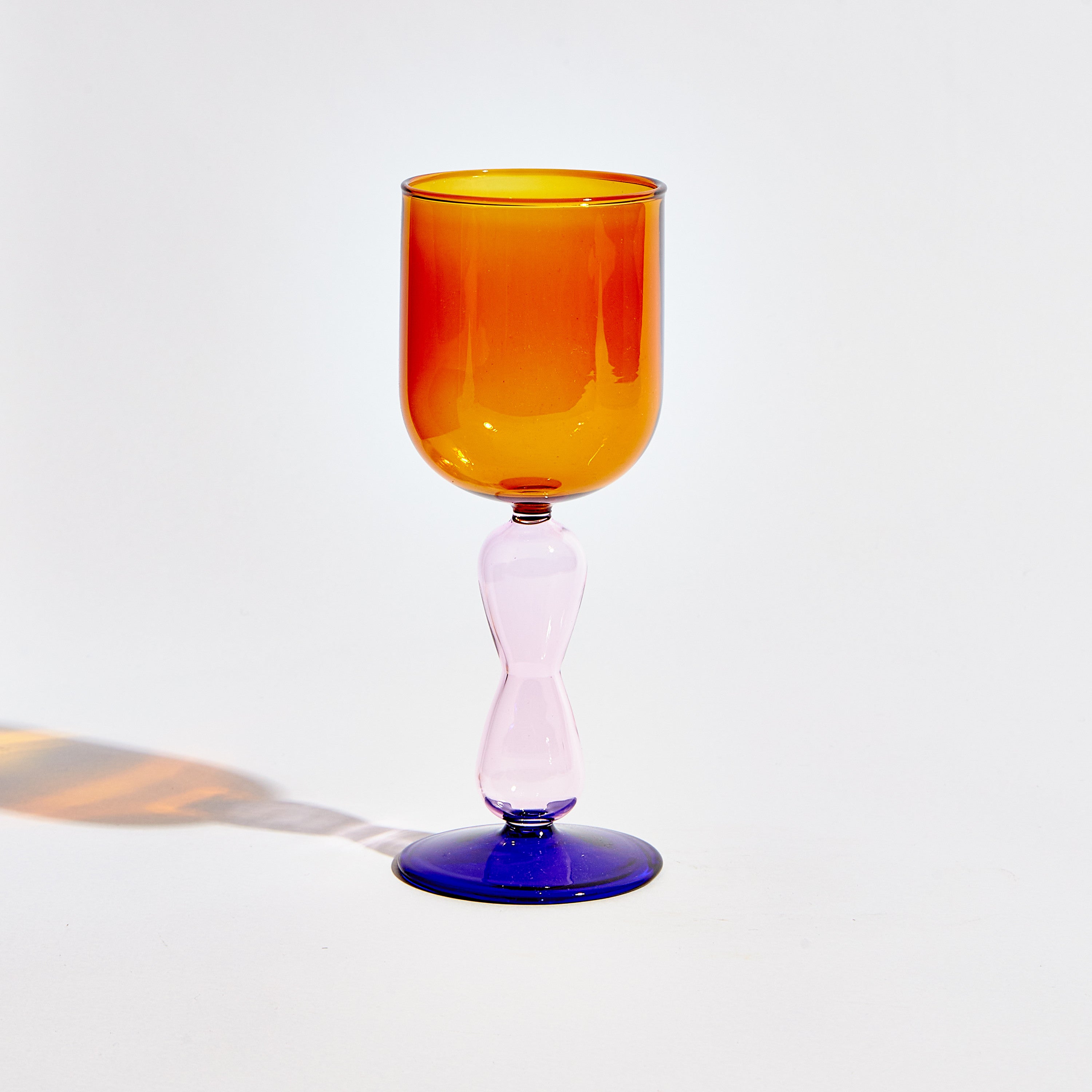 Retro wine goblet- Amber