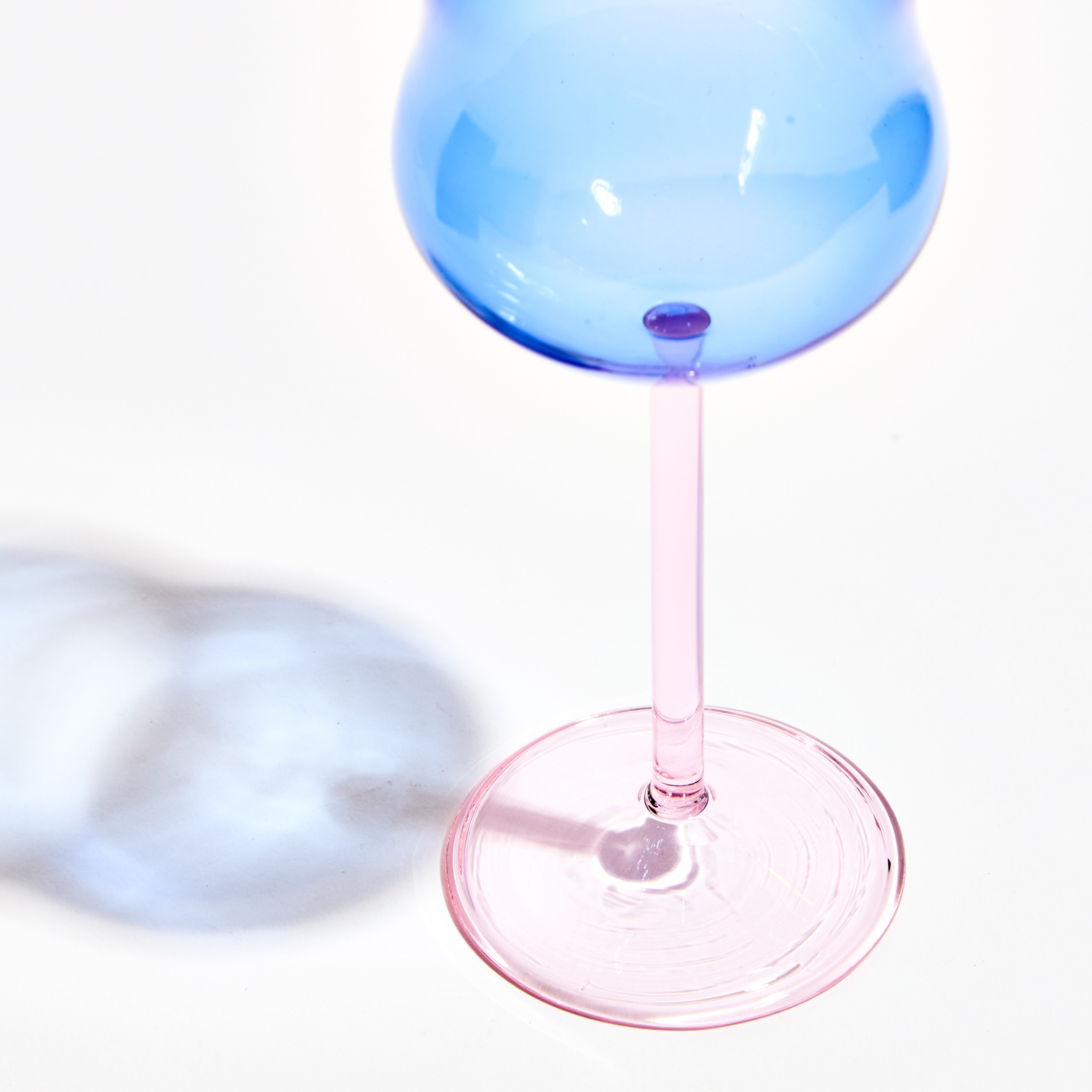 Bubble Wine Glass- Blue