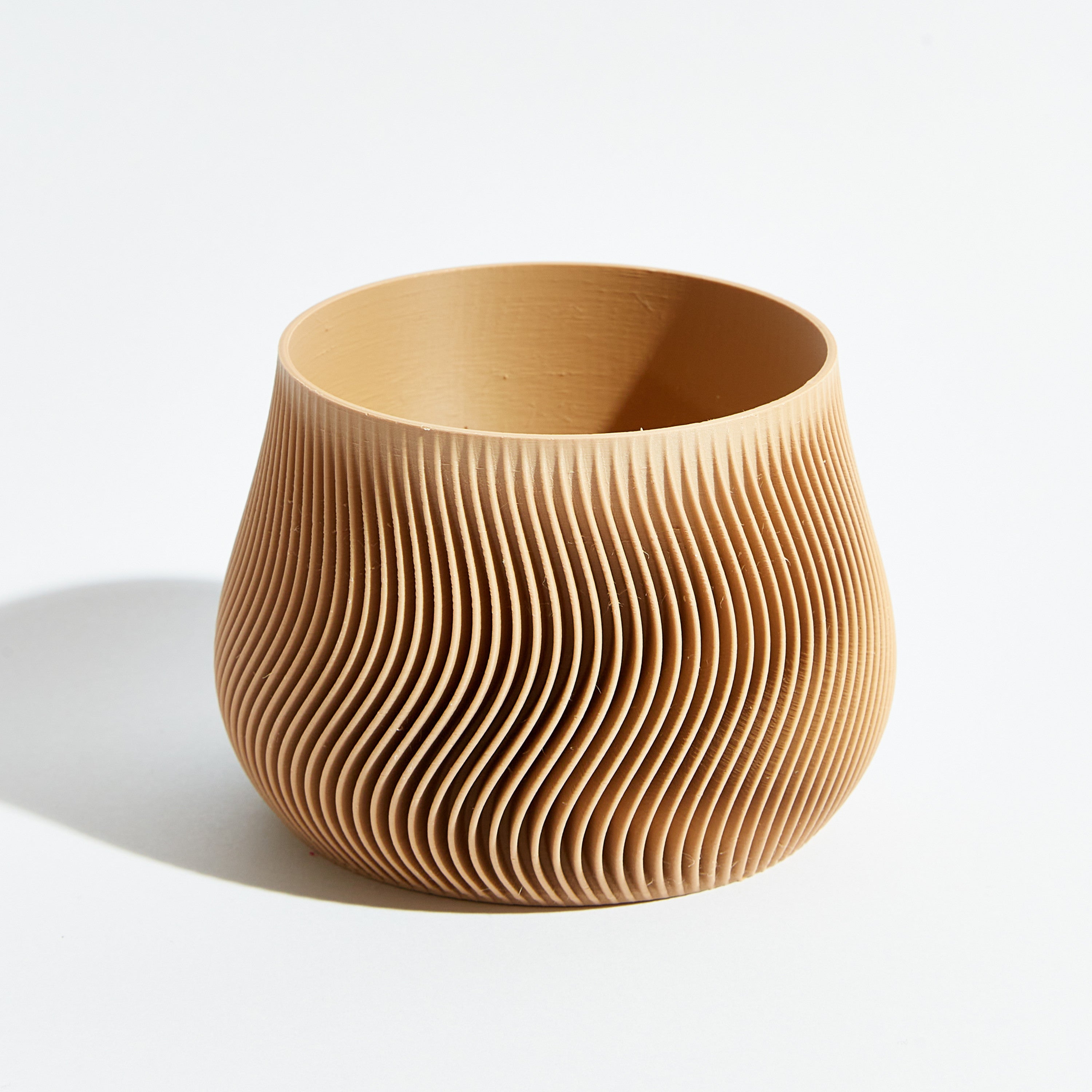 Groovy pot - Sand beige