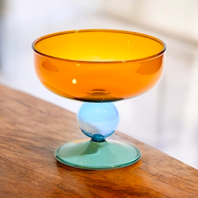 Amber Dessert Glass Bowl - Le Bonbon
