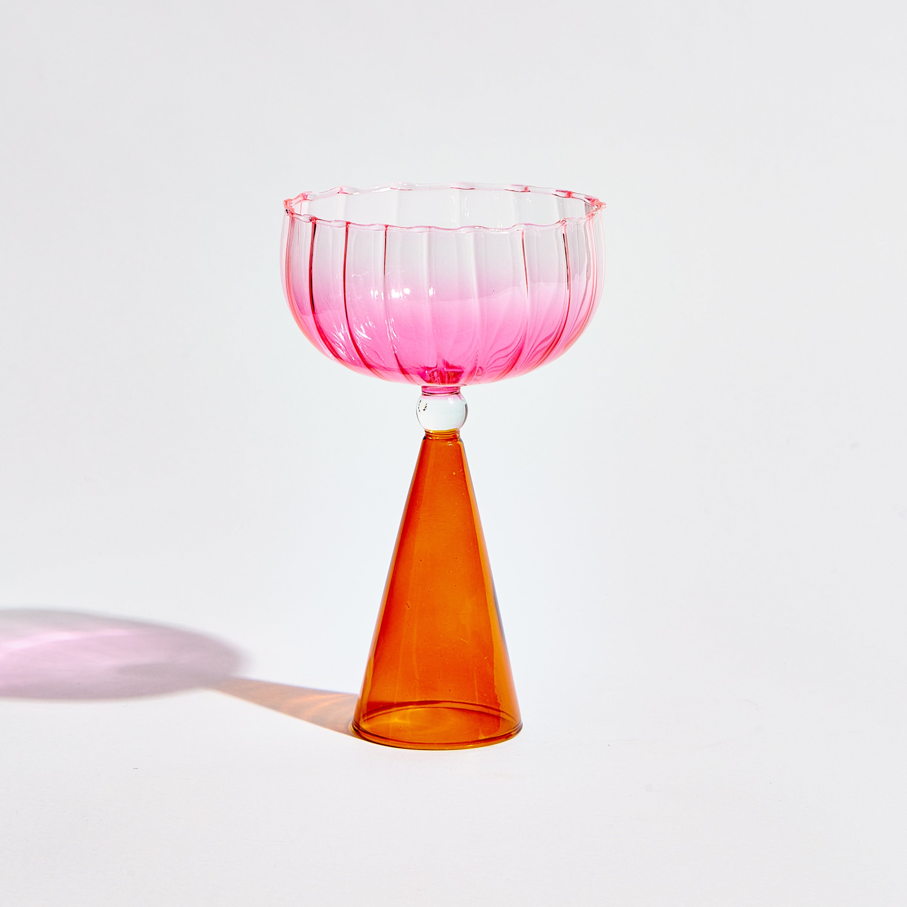 Champagne Glass - Pink / Amber