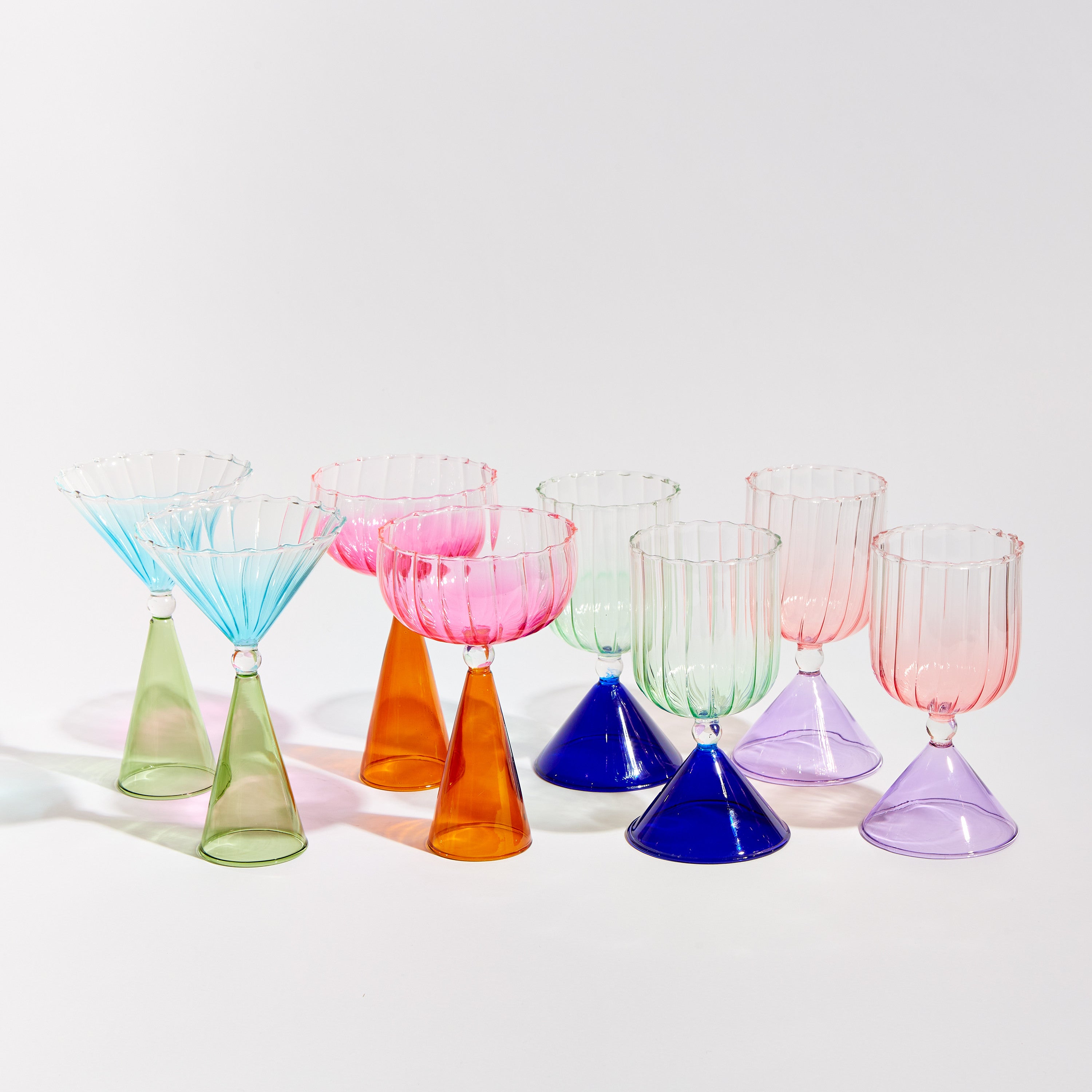 Champagne Glass - Pink / Amber