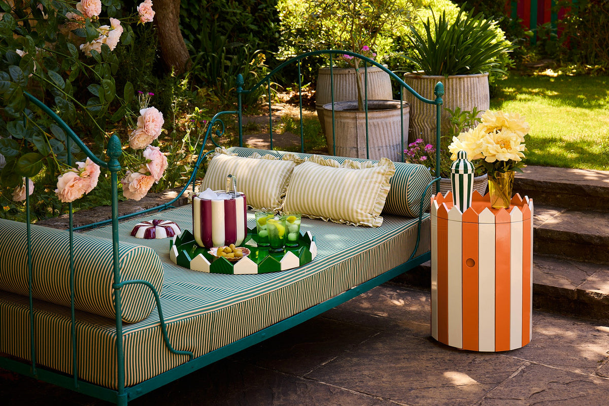 Low Barrel Table, Tangerine
