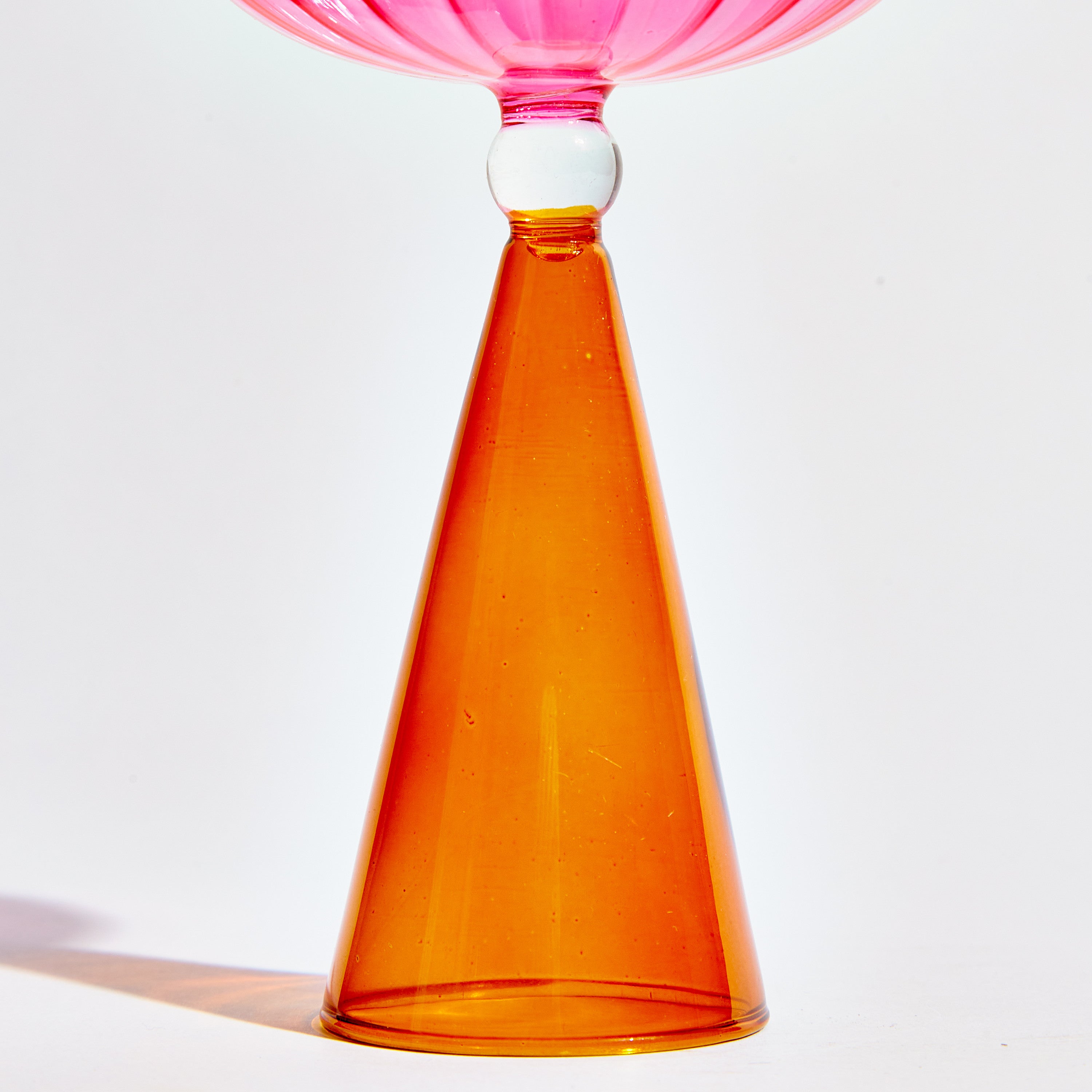 Champagne Glass - Pink / Amber