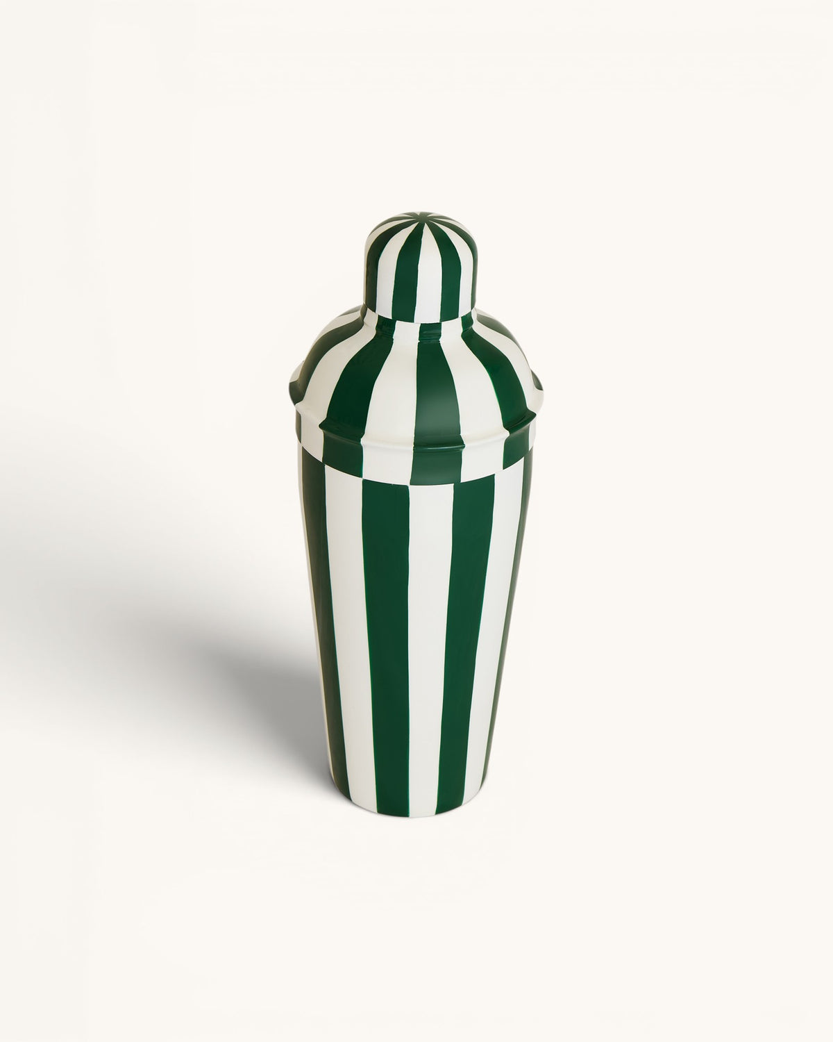 Cocktail Shaker, Forest Green Stripe