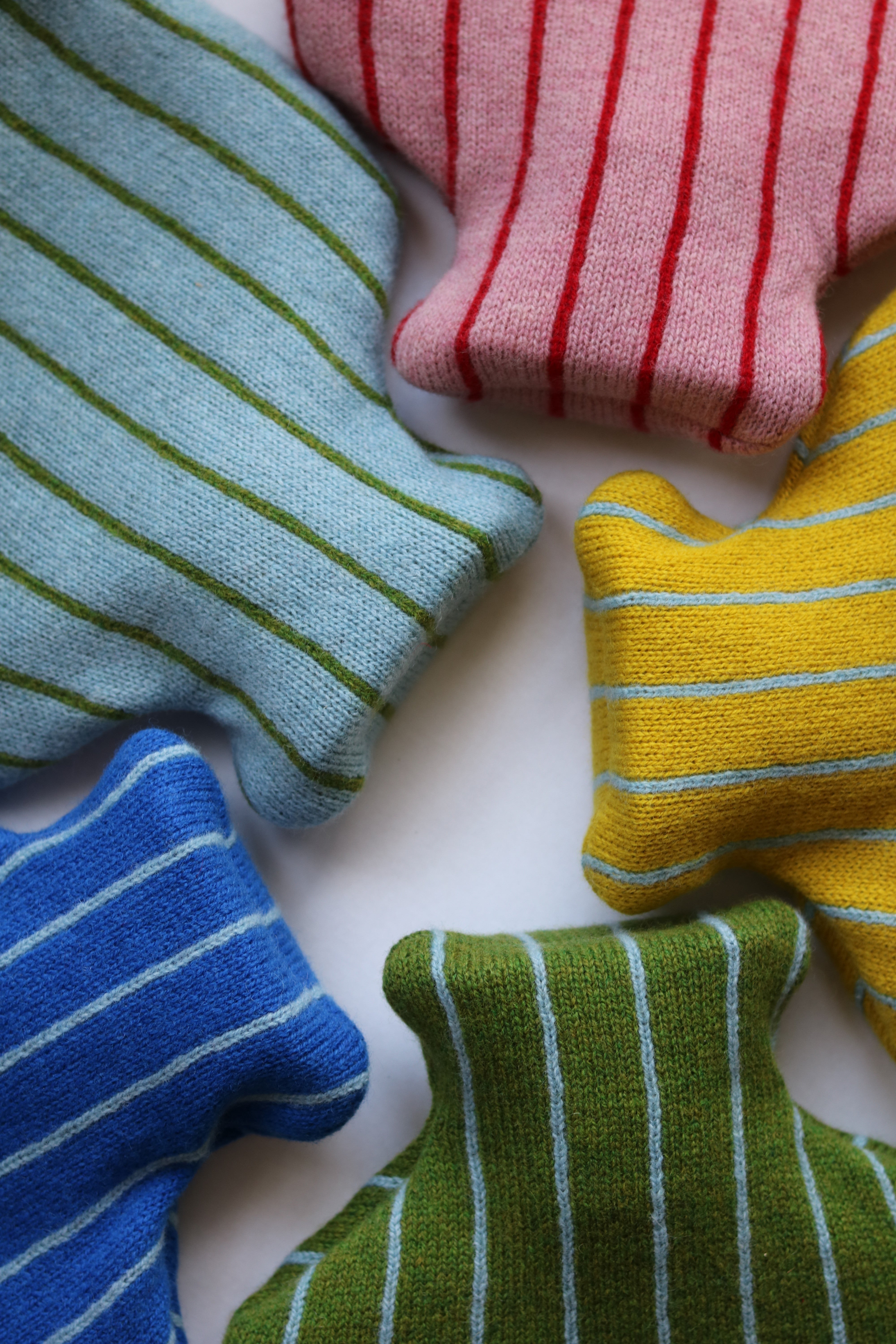 Moss and Blue Wide Stripe Hot Water Bottle