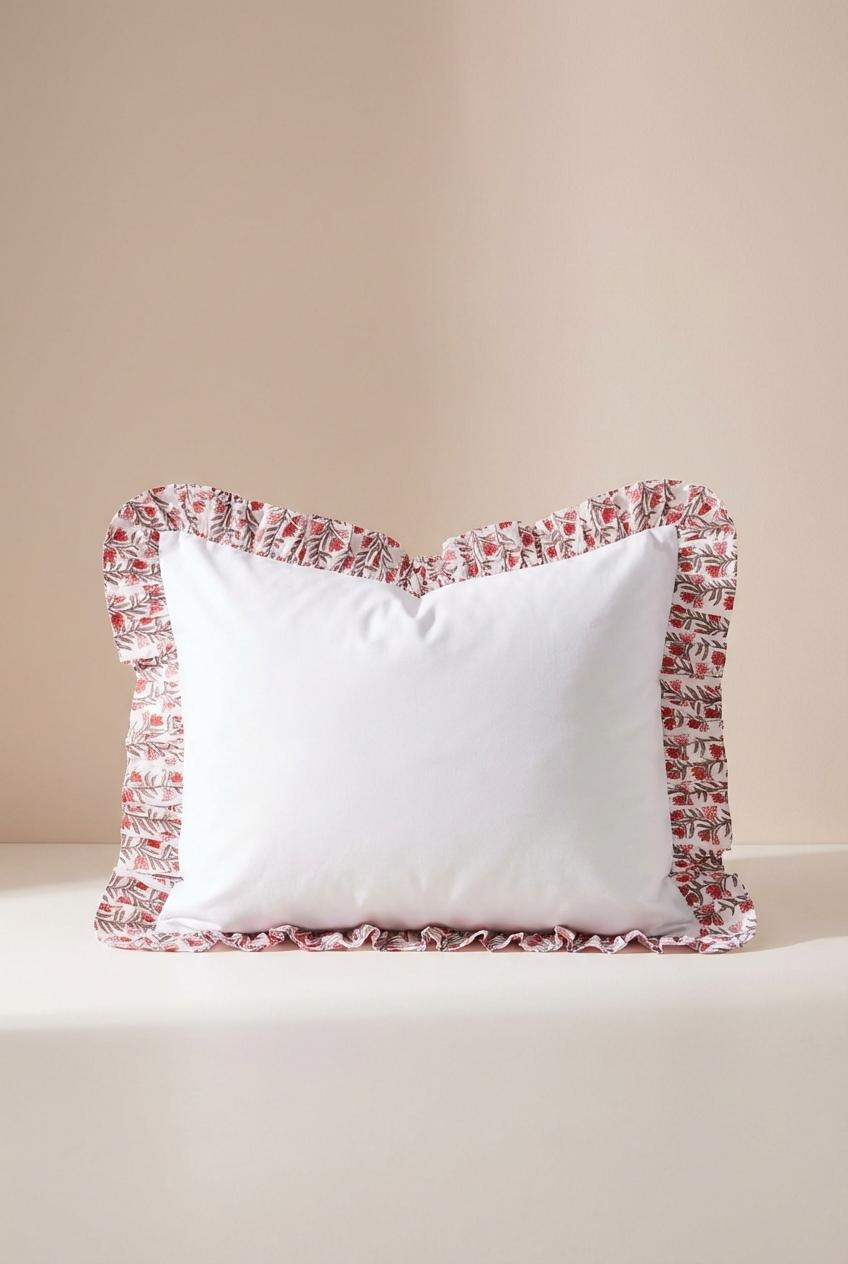 Floral Organic Cotton Poplin Pillowcase