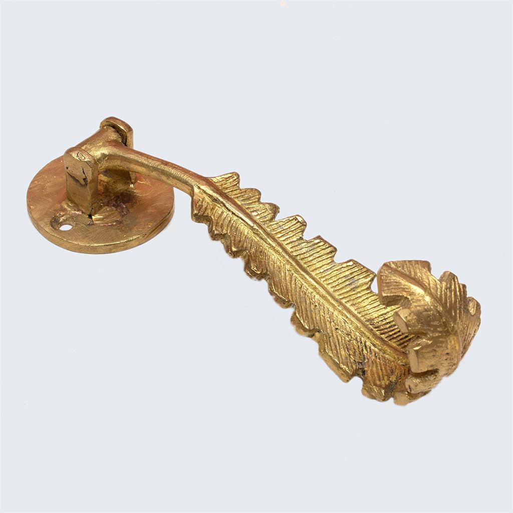 Ghanaian Ashanti Brass Door Knocker 'Feather'