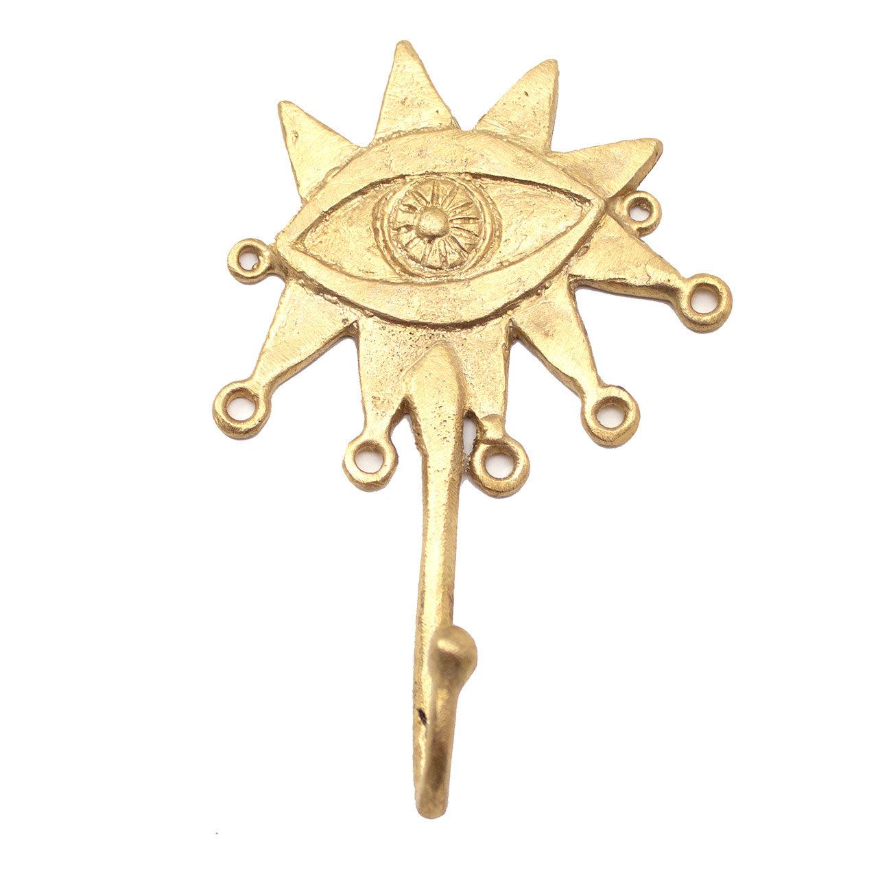 Ghanaian Ashanti Brass Hook 'Abstract Eye'