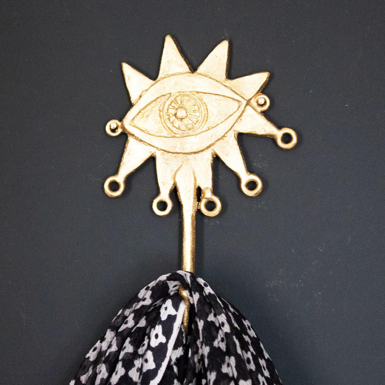 Ghanaian Ashanti Brass Hook 'Abstract Eye'