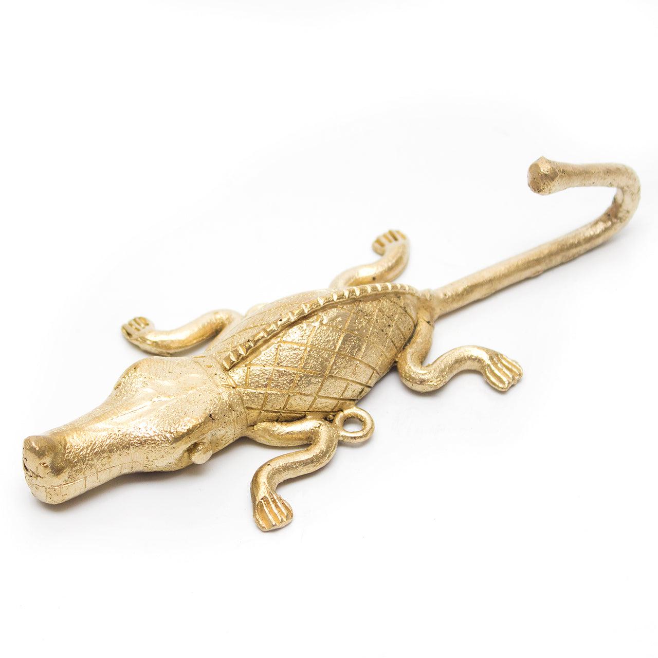 Ghanaian Ashanti Brass Hook 'Crocodile'