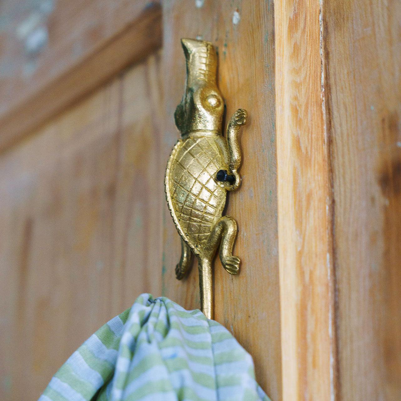 Ghanaian Ashanti Brass Hook 'Crocodile'