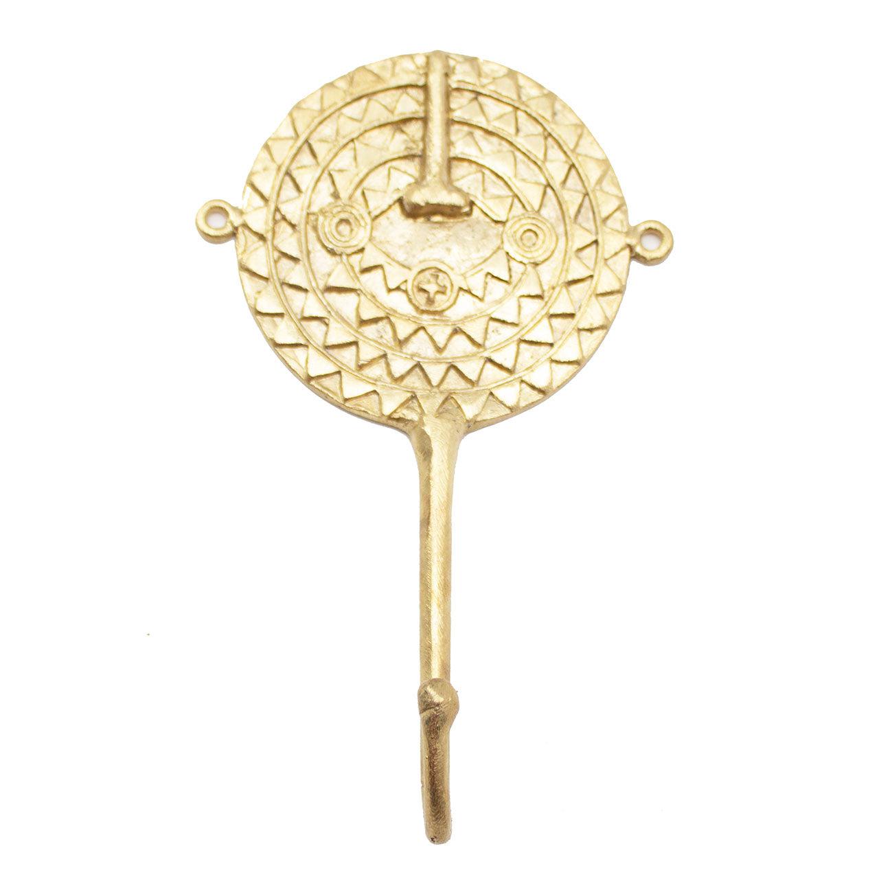 Ghanaian Ashanti Brass Hook 'Sun Mask'